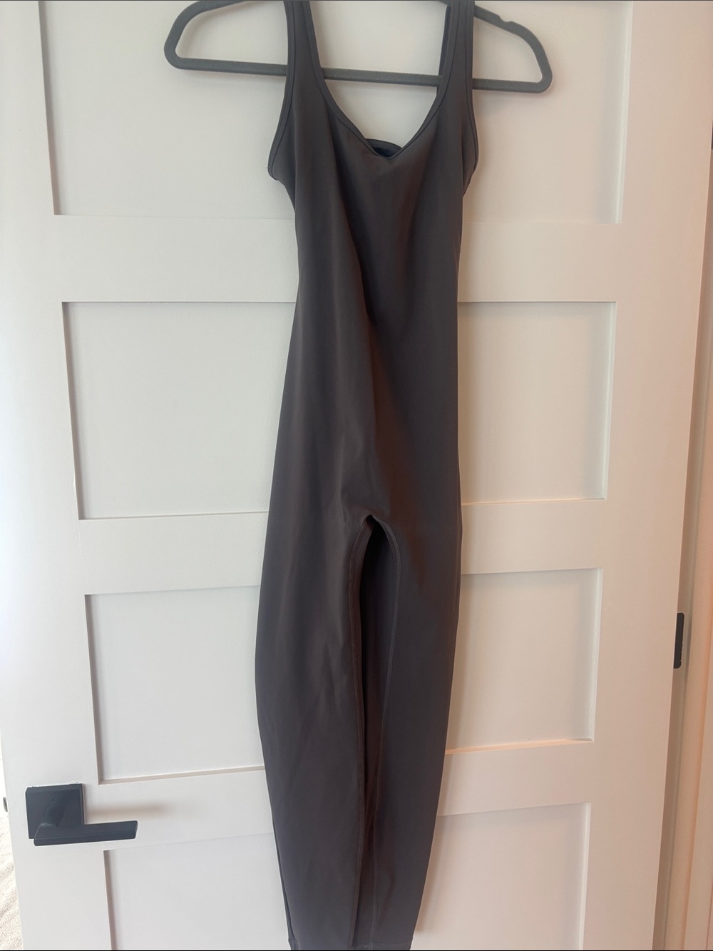 Women’s Sleeveless Full-Length Leggings Jumpsuit in Dark Gray - Picture 1 of 3